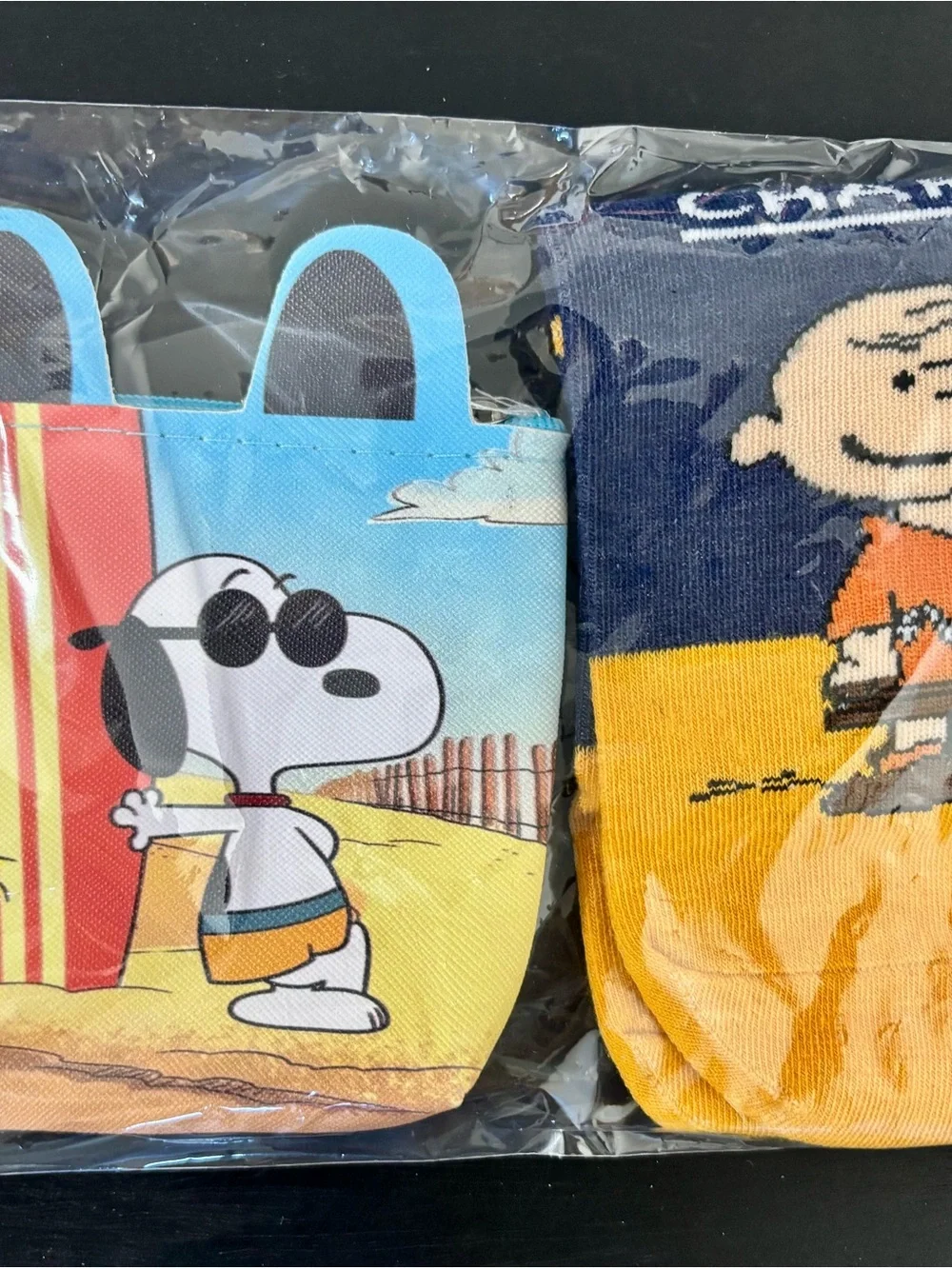 3 sets- Peanuts Snoopy & Charlie Brown Novelty Socks and coin purse.